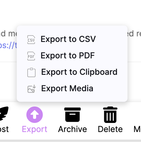 In the bottom bar click "Export" and choose "Export to PDF"