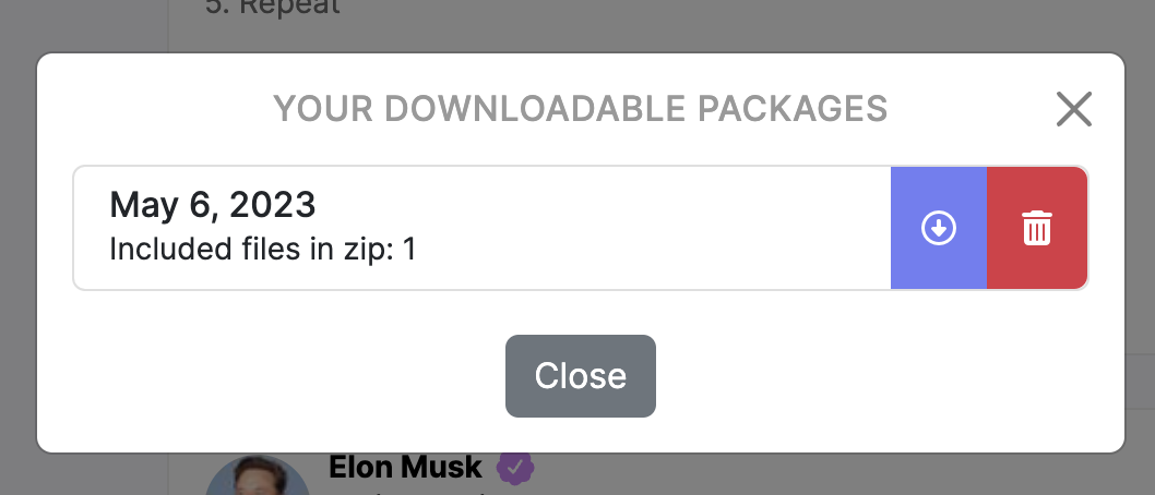 After clicking it - you will see the download popup, choose download and you are done!